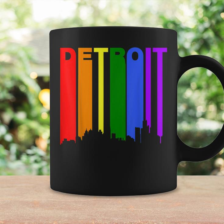 Detroit Michigan Rainbow Skyline Lgbt Gay Pride Coffee Mug Gifts ideas