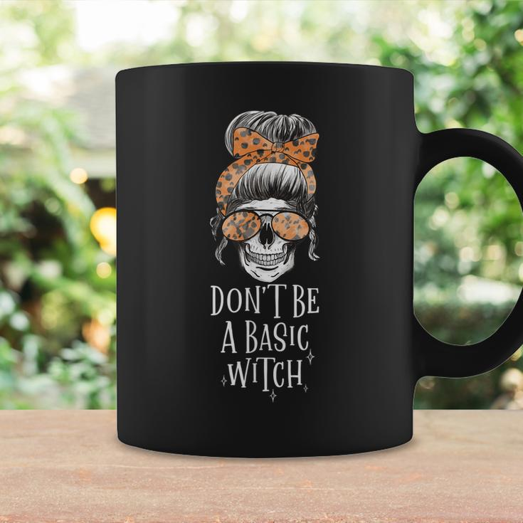 Dont Be A Basic Witch Halloween Skull Women Funny Coffee Mug Gifts ideas