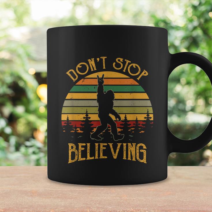 Dont Stop Believing Bigfoot Rock And Roll Retro Sasquatch Coffee Mug Gifts ideas