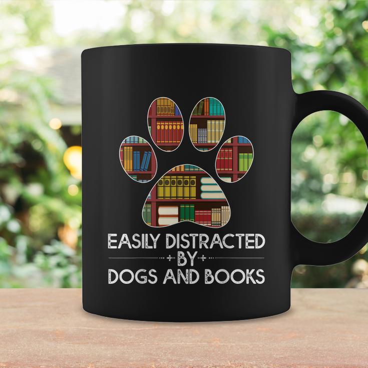 Easily Distracted By Dogs And Books Graphic Design Printed Casual Daily Basic Coffee Mug Gifts ideas