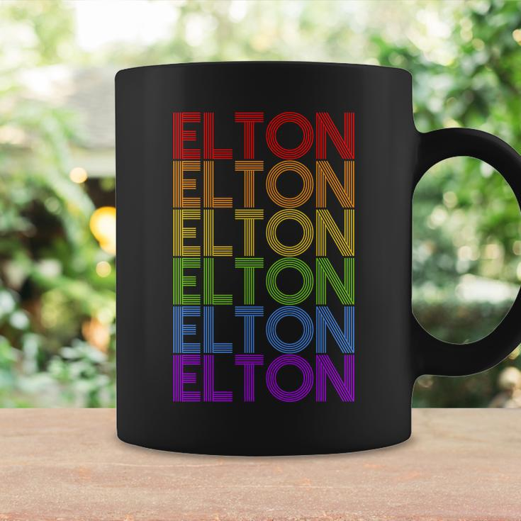 Elton Wordmark Pattern Retro Style Coffee Mug Gifts ideas