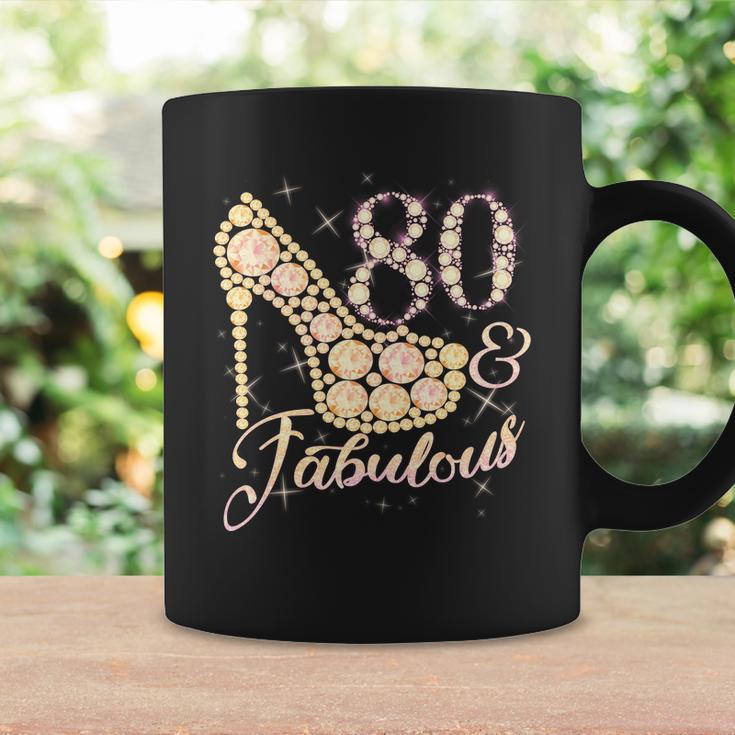 Fabulous & 80 Sparkly Heel 80Th Birthday Tshirt Coffee Mug Gifts ideas
