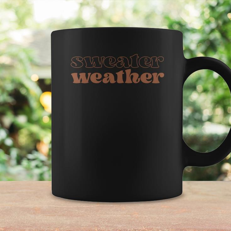Fall Basic Sweater Weather Brown Color Gift Coffee Mug Gifts ideas