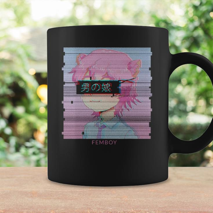 Femboy Anime Neko Cat Boy Aesthetic Vaporwave Japanese Coffee Mug Gifts ideas