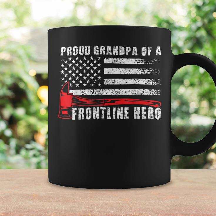 Firefighter Proud Firefighter Grandpa Of A Hero Fireman Grandpa V2 Coffee Mug Gifts ideas