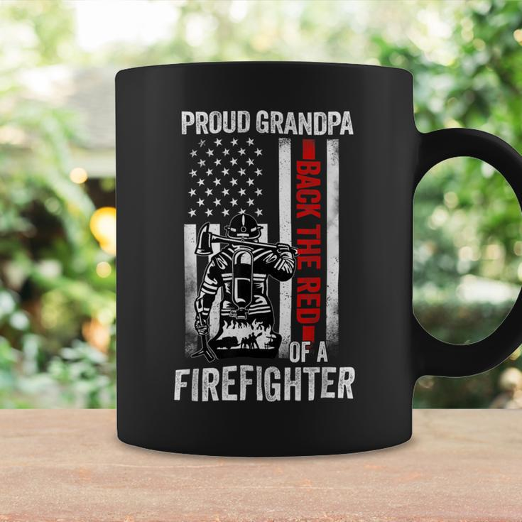 Firefighter Proud Grandpa Of A Firefighter Back The Red American Flag V2 Coffee Mug Gifts ideas