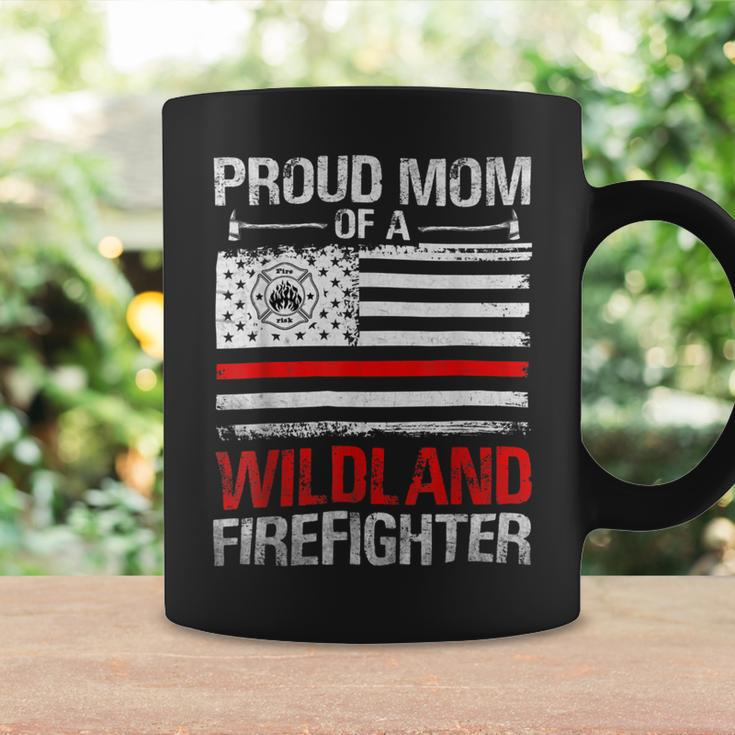 Firefighter Red Line Flag Proud Mom Of A Wildland Firefighter V2 Coffee Mug Gifts ideas
