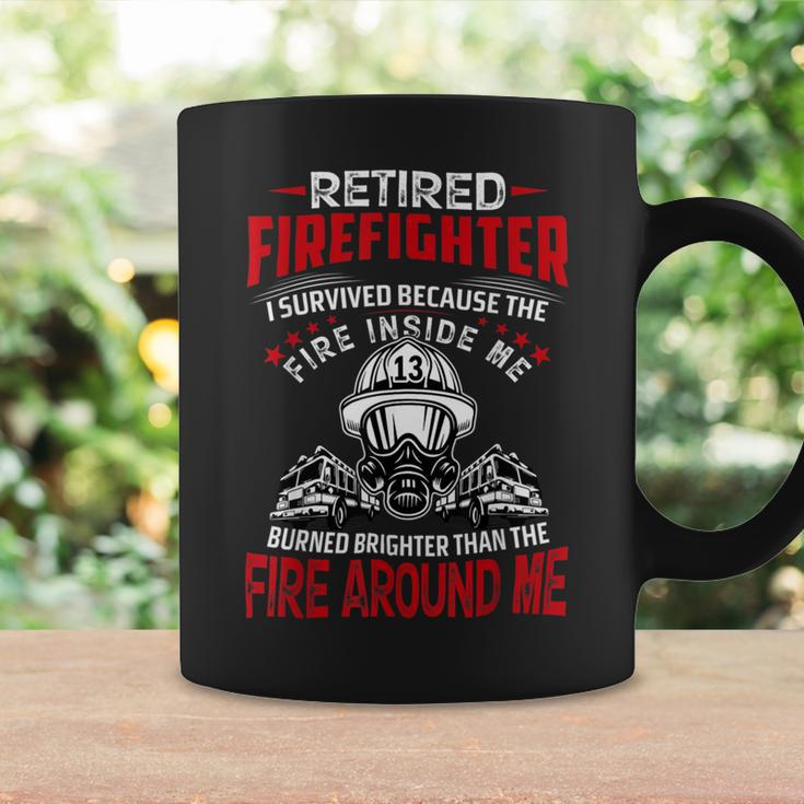 Firefighter Retired Firefighter I Survived Because The Fire Inside Me V2 Coffee Mug Gifts ideas