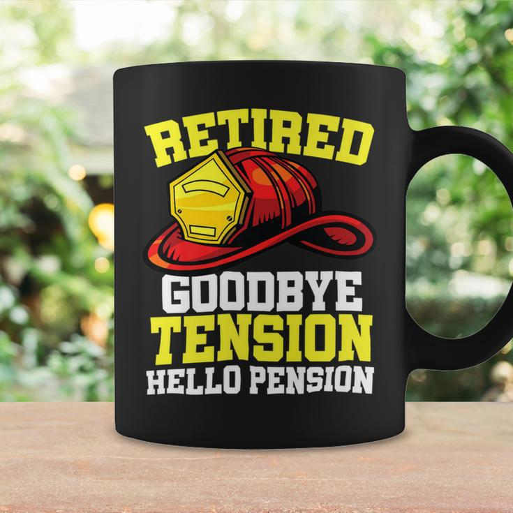 Firefighter Retired Goodbye Tension Hello Pension Firefighter V2 Coffee Mug Gifts ideas