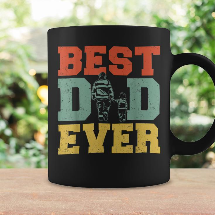 Firefighter Retro Best Dad Ever Firefighter Daddy Happy Fathers Day V2 Coffee Mug Gifts ideas