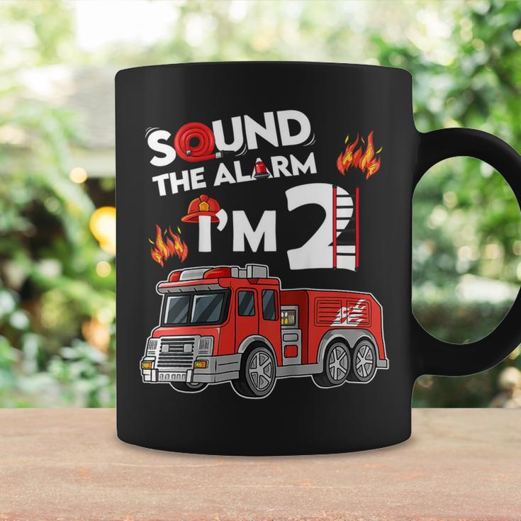 Firefighter Sound The Alarm Im 2 Little Firefighter 2Nd Birthday Coffee Mug Gifts ideas