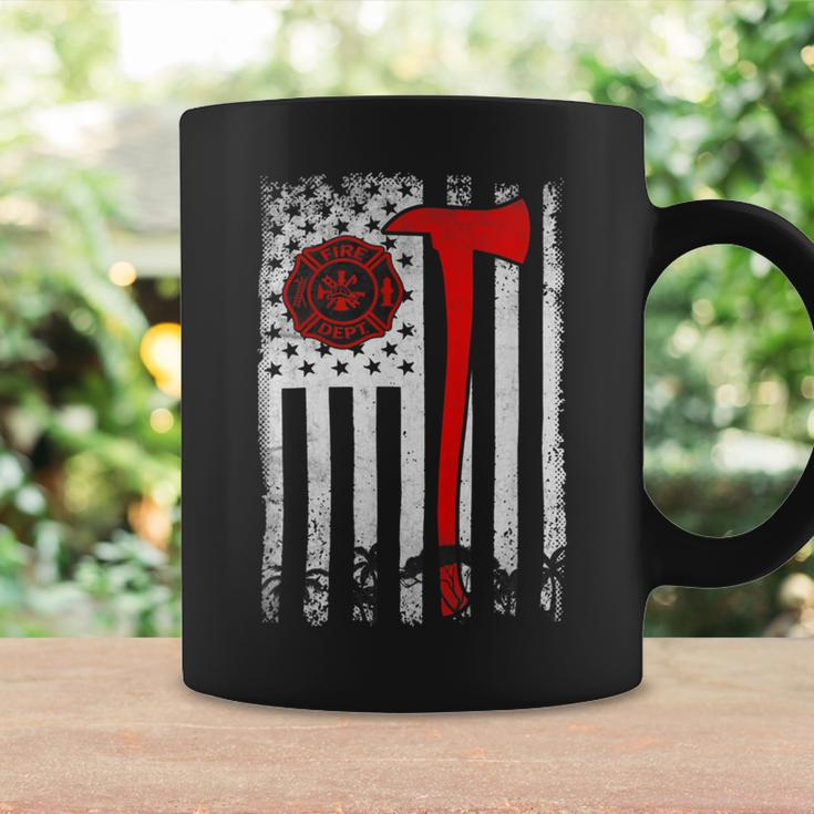 Firefighter Wildland Firefighter Axe American Flag Thin Red Line Fir V3 Coffee Mug Gifts ideas