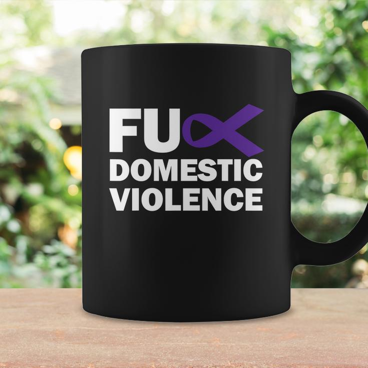 Fuck Domestic Violence Purple Ribbon Domestic Violence Coffee Mug Gifts ideas