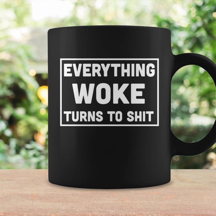 Funny Anti Biden Everything Woke Turns To Shit V2 Coffee Mug Gifts ideas