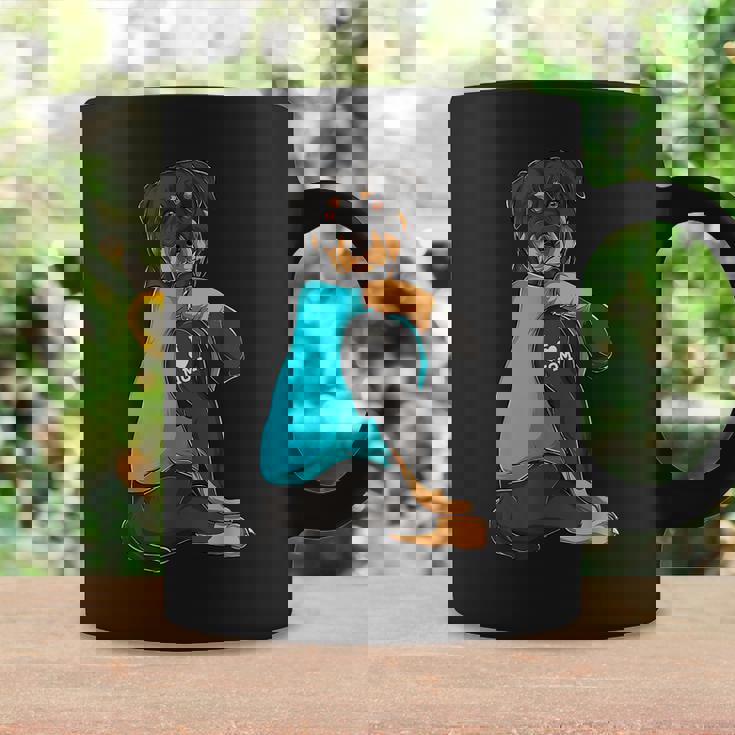 Funny Dog Mom Rottweiler I Love Mom Tattoo Gifts Womens Coffee Mug Gifts ideas