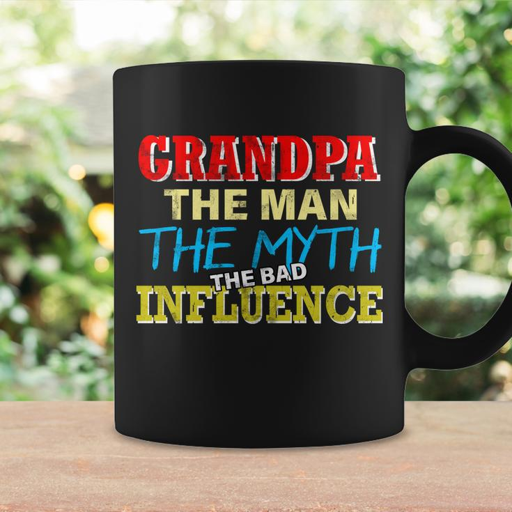 Funny Grandpa Man Myth The Bad Influence Tshirt Coffee Mug Gifts ideas