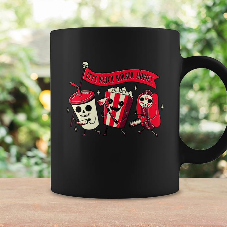 Funny Halloween Lets Watch Horror Movies Theater Food Tshirt Coffee Mug Gifts ideas