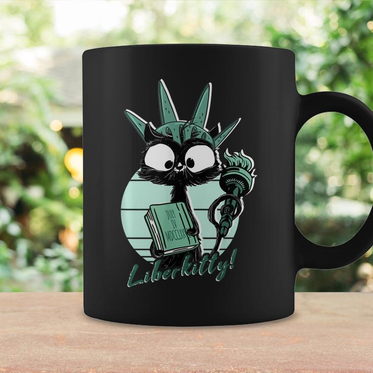 Funny Statue Of Liberty Cat | Liberkitty 4Th July Black Cat Coffee Mug Gifts ideas