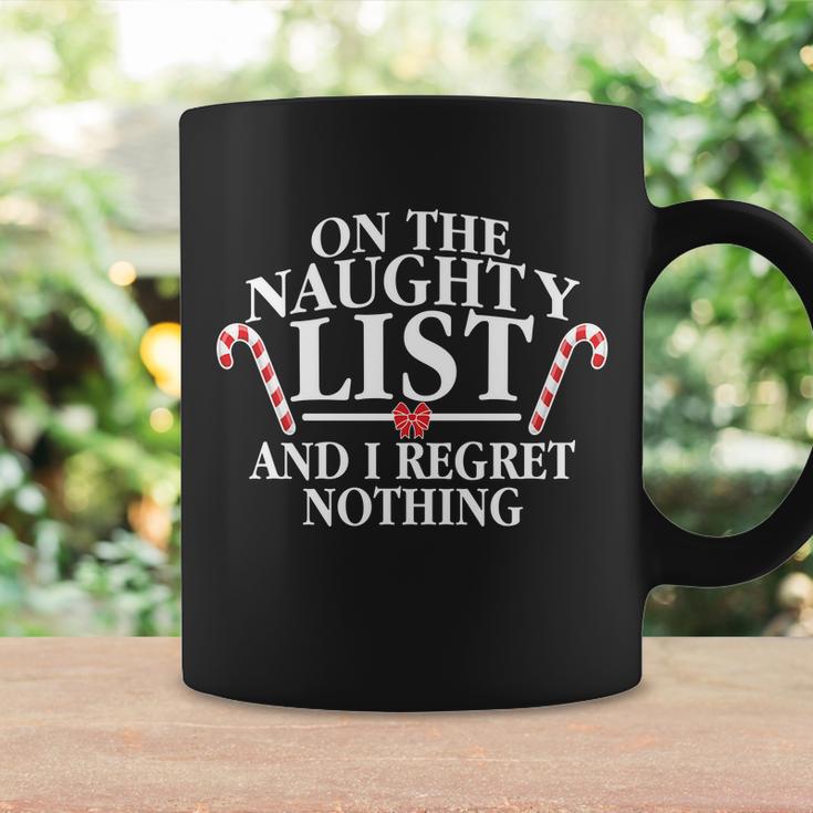 Funny X-Mas On The Naughty List I Regret Nothing Tshirt Coffee Mug Gifts ideas