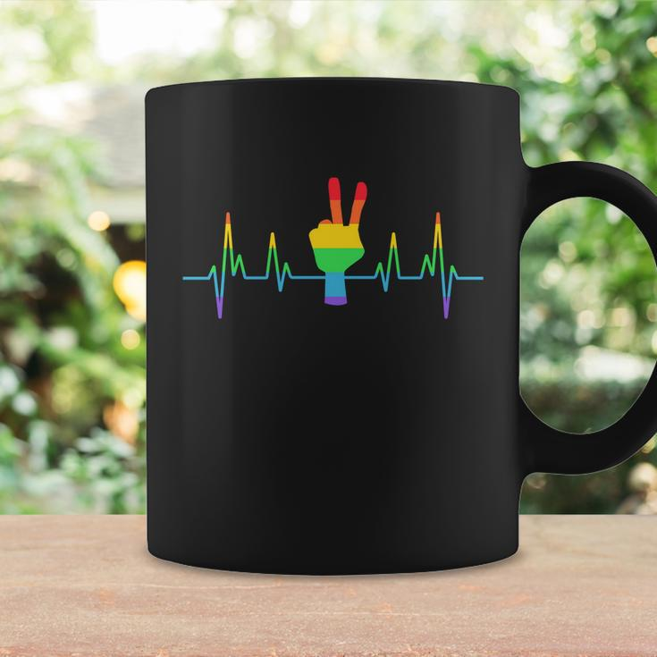 Gay Lesbian Lgbt Heartbeat Say Hi Lgbt Pride Parade Graphic Design Printed Casual Daily Basic Coffee Mug Gifts ideas