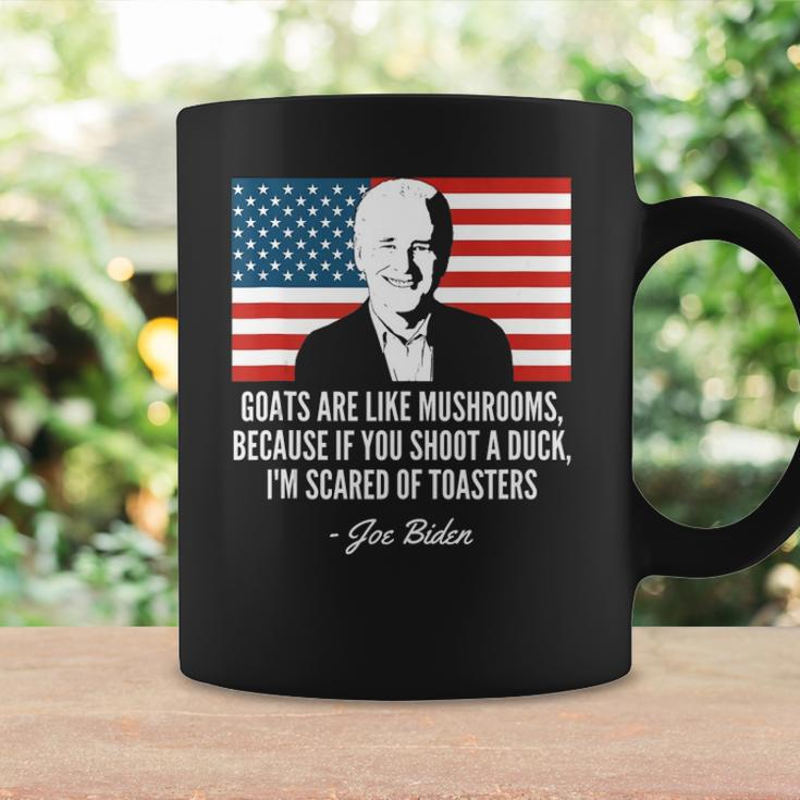 Goats Are Like Mushrooms Funny Joe Biden Quote Coffee Mug Gifts ideas