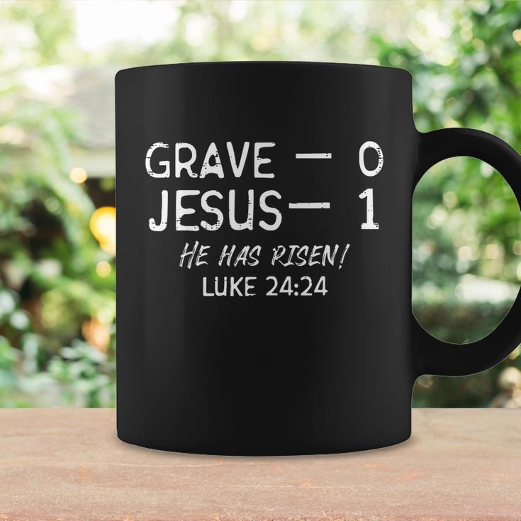 Grave 0 Jesus 1 He Has Risen Jesus Religious Easter Christ Coffee Mug Gifts ideas