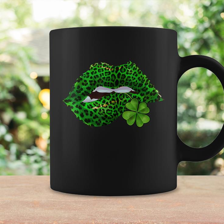 Green Lips Sexy Irish Leopard Shamrock St Patricks Day Graphic Design Printed Casual Daily Basic Coffee Mug Gifts ideas