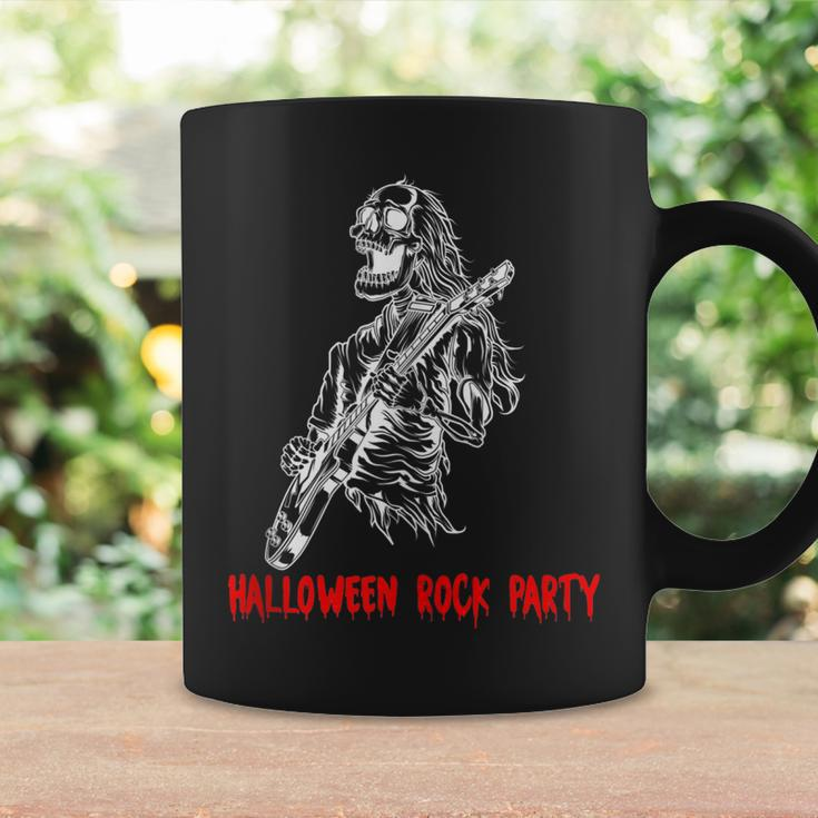 Halloween Rock Party Dancing Guitar Skeleton Playing Rock Coffee Mug Gifts ideas
