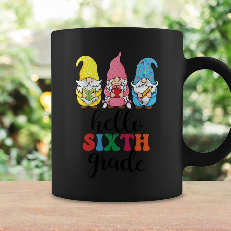 Hello Six Grade School Gnome Teacher Students Graphic Plus Size Shirt Coffee Mug Gifts ideas