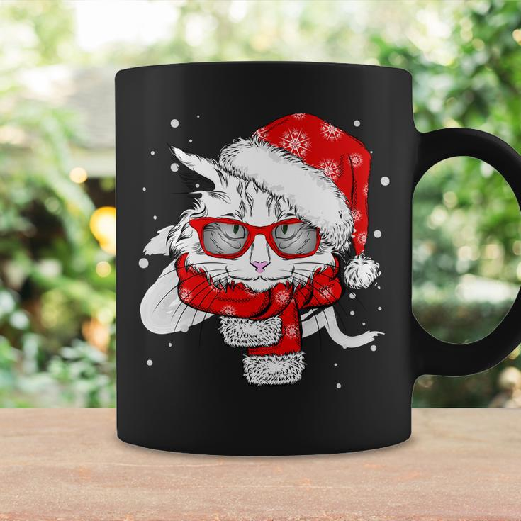 Hipster Christmas Cat Coffee Mug Gifts ideas