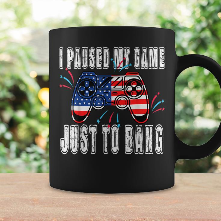 I Paused My Game Just For The Bang Funny 4Th July Gamers Coffee Mug Gifts ideas