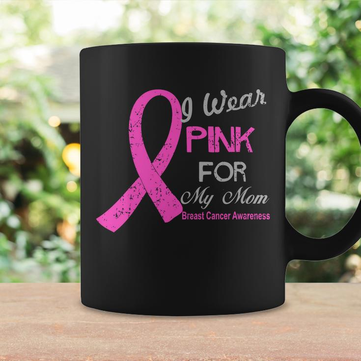 I Wear Pink For My Mom Breast Cancer Awareness Tshirt Coffee Mug Gifts ideas