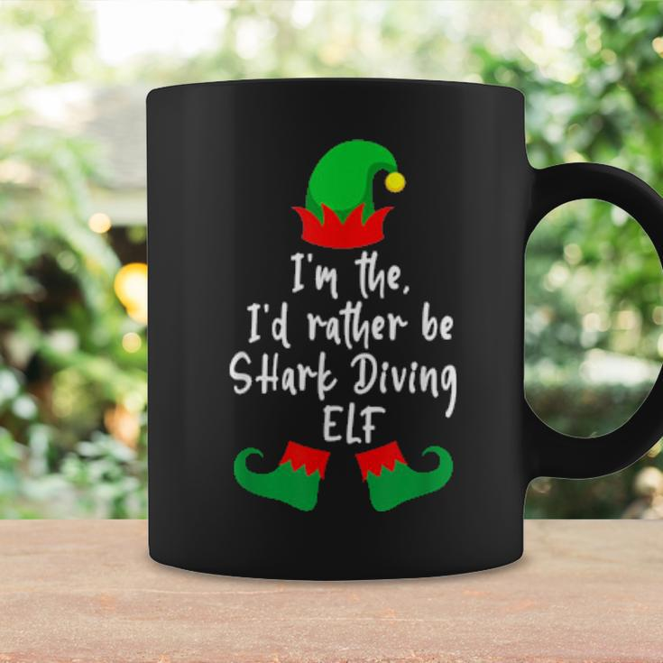 Im The Id Rather Be Shark Diving Elf Diver Xmas Coffee Mug Gifts ideas