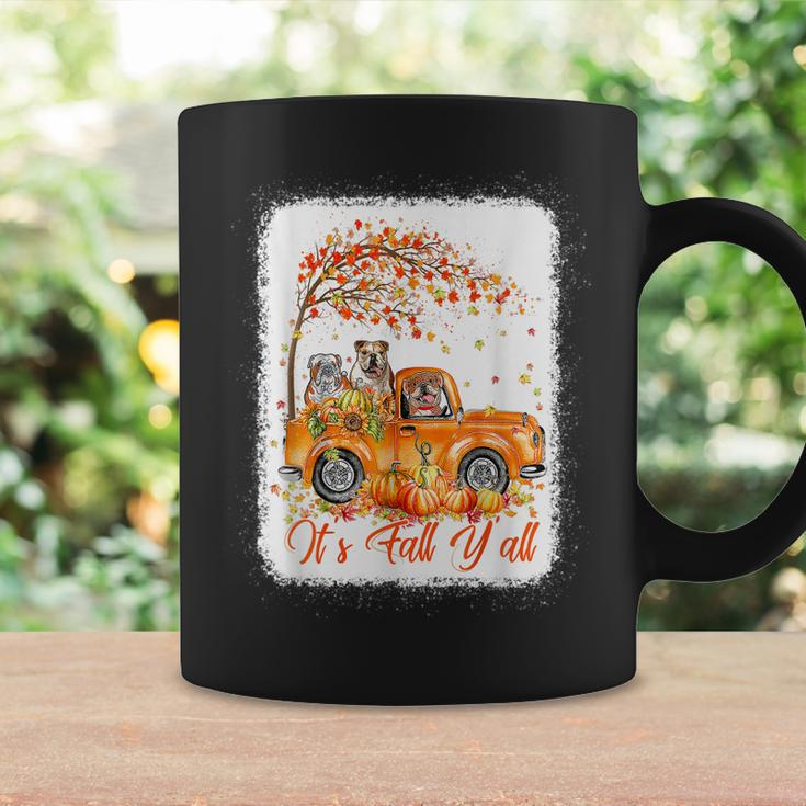 Its Fall Yall Bulldog Riding Truck Pumpkin Autumn Fall Coffee Mug Gifts ideas