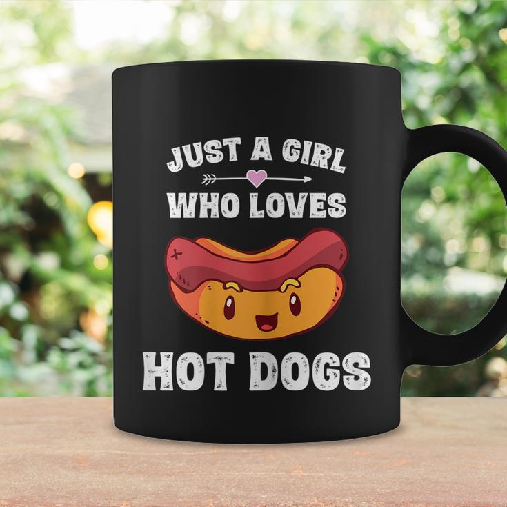 Just A Girl Who Loves Hot Dogs Funny Hot Dog Graphic Design Printed Casual Daily Basic Coffee Mug Gifts ideas