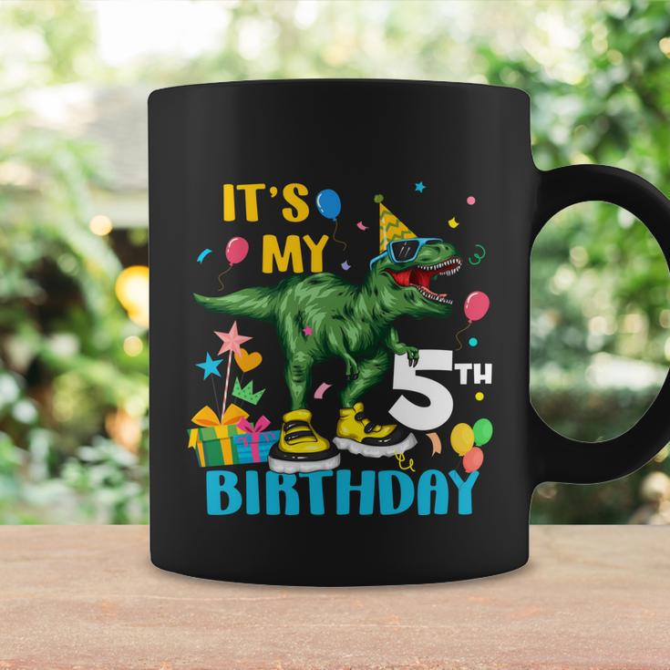 Kids Boys Its My 5Th Birthday Happy 5 Year Trex Tshirt Coffee Mug Gifts ideas