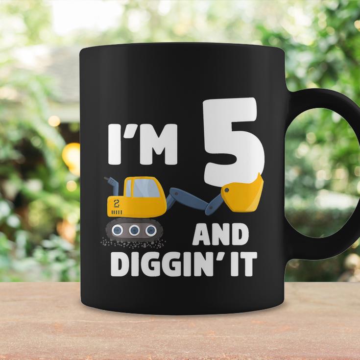 Kids Construction Truck 5Th Birthday Boy 5 Year Old Meaningful Gift Coffee Mug Gifts ideas