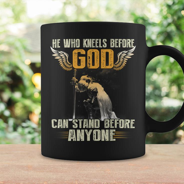 Knight TemplarShirt - He Who Kneels Before God Can Stand Before Anyone - Knight Templar Store Coffee Mug Gifts ideas