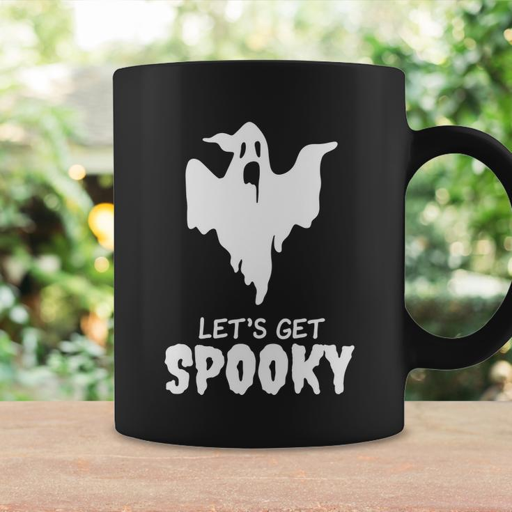 Lets Get Spooky Ghost Boo Halloween Quote Coffee Mug Gifts ideas