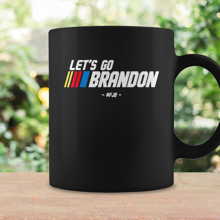 Lets Go Brandon Racing Car Us Flag Funny Gift Idea News S Coffee Mug Gifts ideas