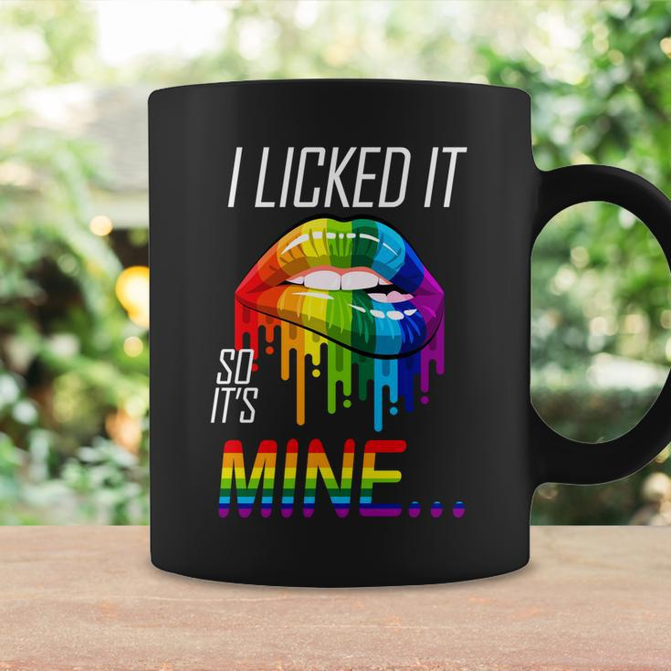 Lgbt I Licked It So Its Mine Gay Pride Lips Tshirt Coffee Mug Gifts ideas