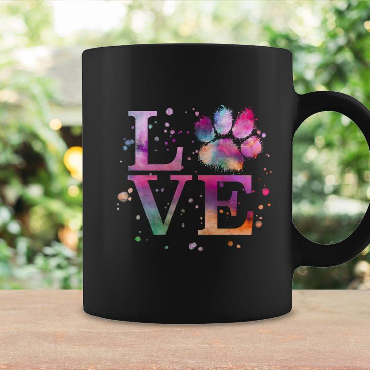 Love Dog Paw Print Colorful National Animal Shelter Week Gift Coffee Mug Gifts ideas