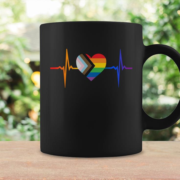Lovely Lgbt Gay Pride Heartbeat Lesbian Gays Love Lgbtq Great Gift Coffee Mug Gifts ideas