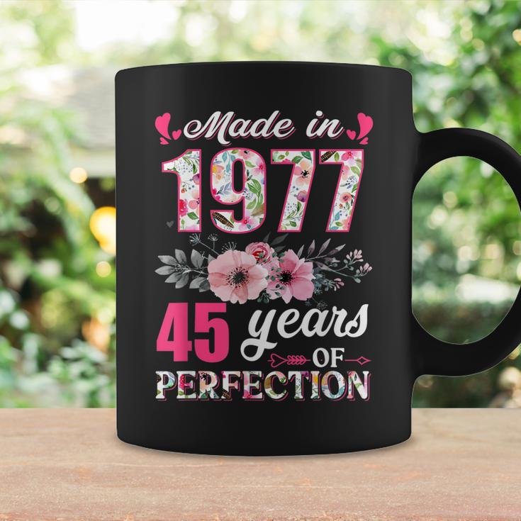 Made In 1977 Floral 45 Year Old 45Th Birthday Gifts Women Coffee Mug Gifts ideas