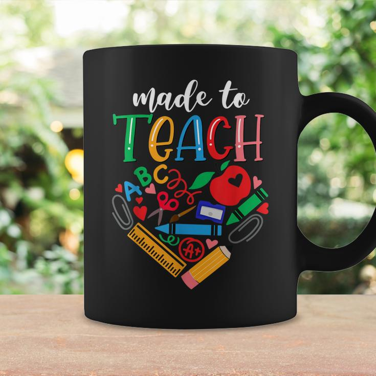 Made To Teach Design Cute Graphic For Men Women Teacher Coffee Mug Gifts ideas