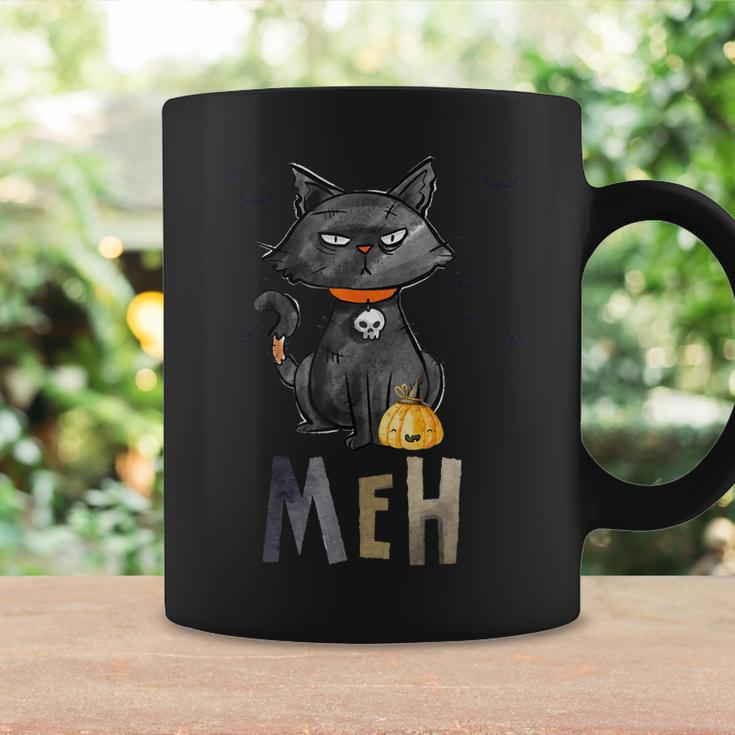 Meh Cat Black Funny For Women Funny Halloween Coffee Mug Gifts ideas