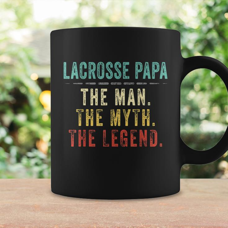 Mens Lacrosse Papa Fathers Day Gift Lacrosse Man Myth Legend Coffee Mug Gifts ideas