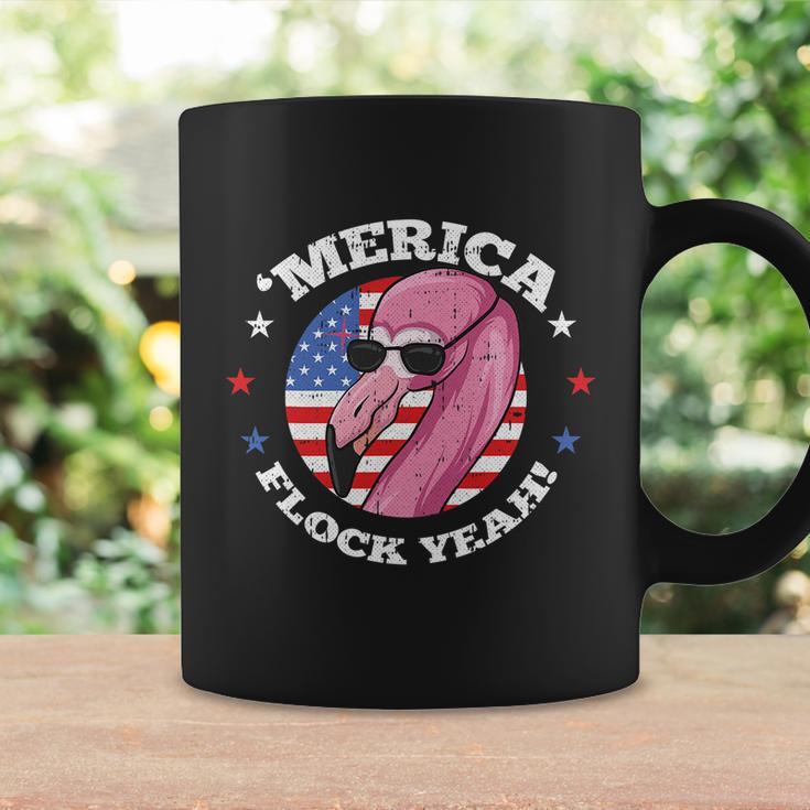 Merica 4Th Of July Flamingo Flock Patriotic American Flag Coffee Mug Gifts ideas