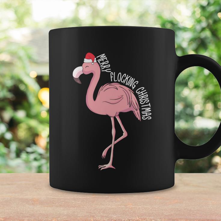 Merry Flocking Xmas Tropical Flamingo Christmas In July Coffee Mug Gifts ideas