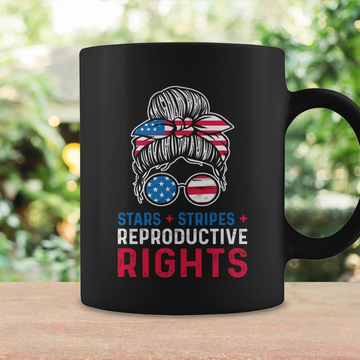 Messy Bun American Flag Stars Stripes Reproductive Rights Gift V2 Coffee Mug Gifts ideas